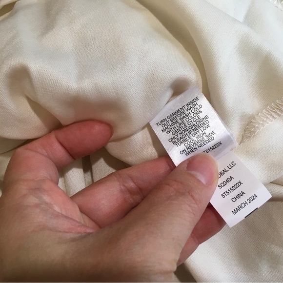 Freshman 1960 Womens Ivory Knit Crochet Drawstring Waist Dress Size Xs New - Picture 3 of 6